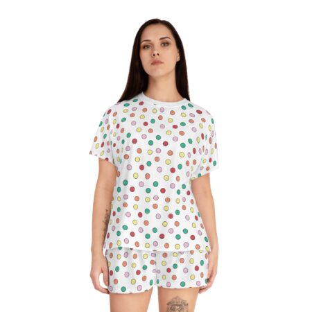 Women's Polka Dot Short Pajama Set, Cute Sleepwear, Cozy Bedtime Outfit, Summer Loungewear, Relaxing Nightwear, Gift for Her