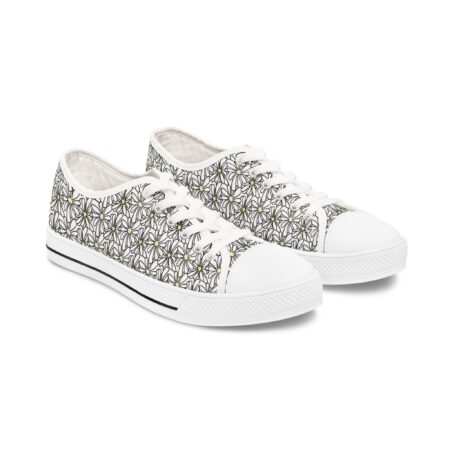 Chic Floral Women's Low Top Sneakers | Casual Comfort Shoes | Trendy Footwear for Daily Wear, Spring Fashion, Gifts