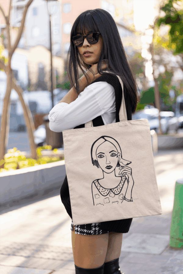 Whimsical Line Art Tote Bag