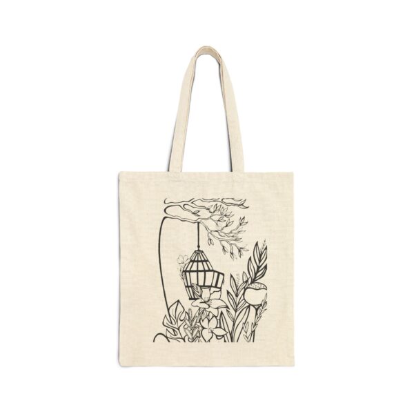 Botanical Bird Cage Tote Bag - Image 2